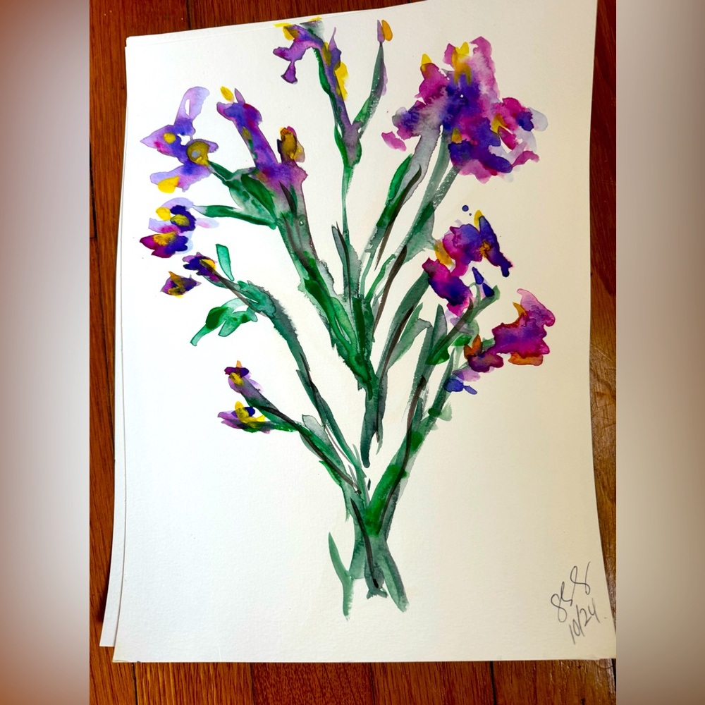 Original signed watercolor 9”x12”